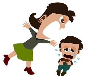 maman qui crie sur son enfant