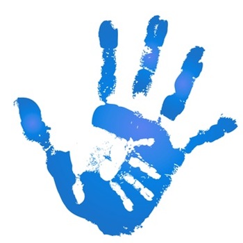 Conceptual woman and child hands Conceptual woman and child hands