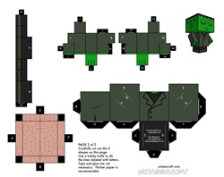 Paper toy halloween - Frankestein 2