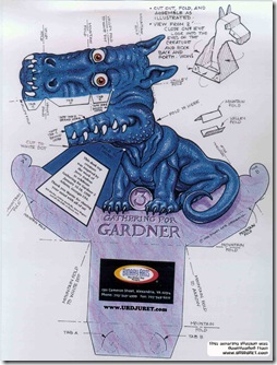 Paper toy halloween - illusion optique chien