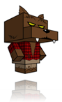 patron paper toys halloween - loup garou