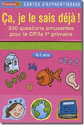 Carte d'apprentissage Chantecler - je le sais deja CP