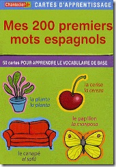 Carte d'apprentissage Chantecler - premiers mots espagnols