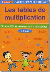 Carte d'apprentissage Chantecler - tables de multiplication CE1