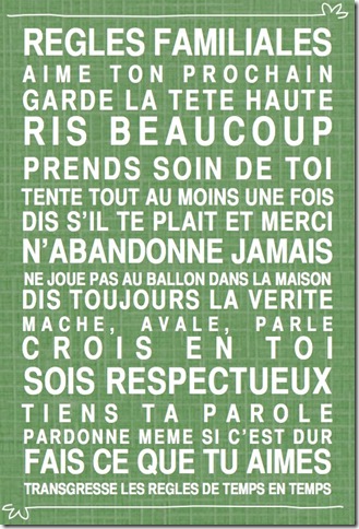 regles familliales regles familliales