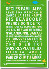 Règles de famille 10