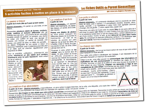 5 activités Montessori 5 activités Montessori